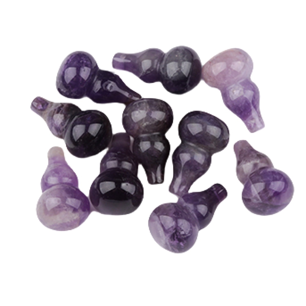18x30MM Handmade Carved Mini Gourd Stone Pendant for Making Jewelry