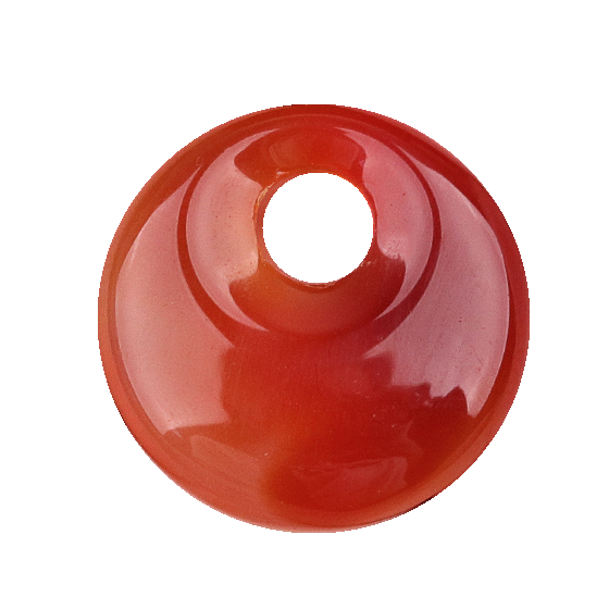 20MM Round Disc Lucky Coin Pingan Pendant for Jewelry Making Polished Crystal Amulet Peace Circle Donut Stone Beads 5MM Side Hole