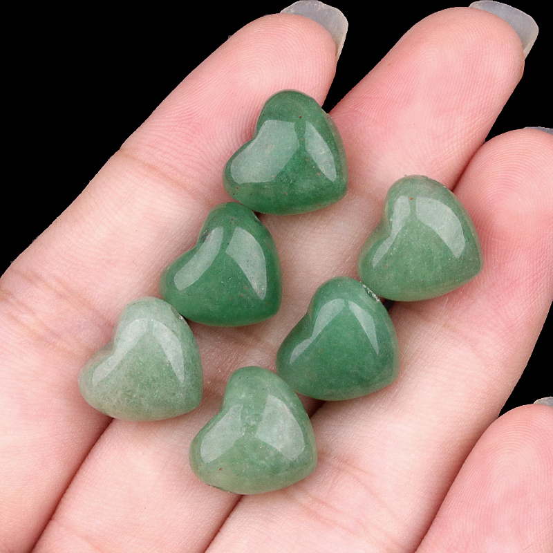 12MM Gemstone Heart  Drilled 2MM Side Hole for Making Jewelry