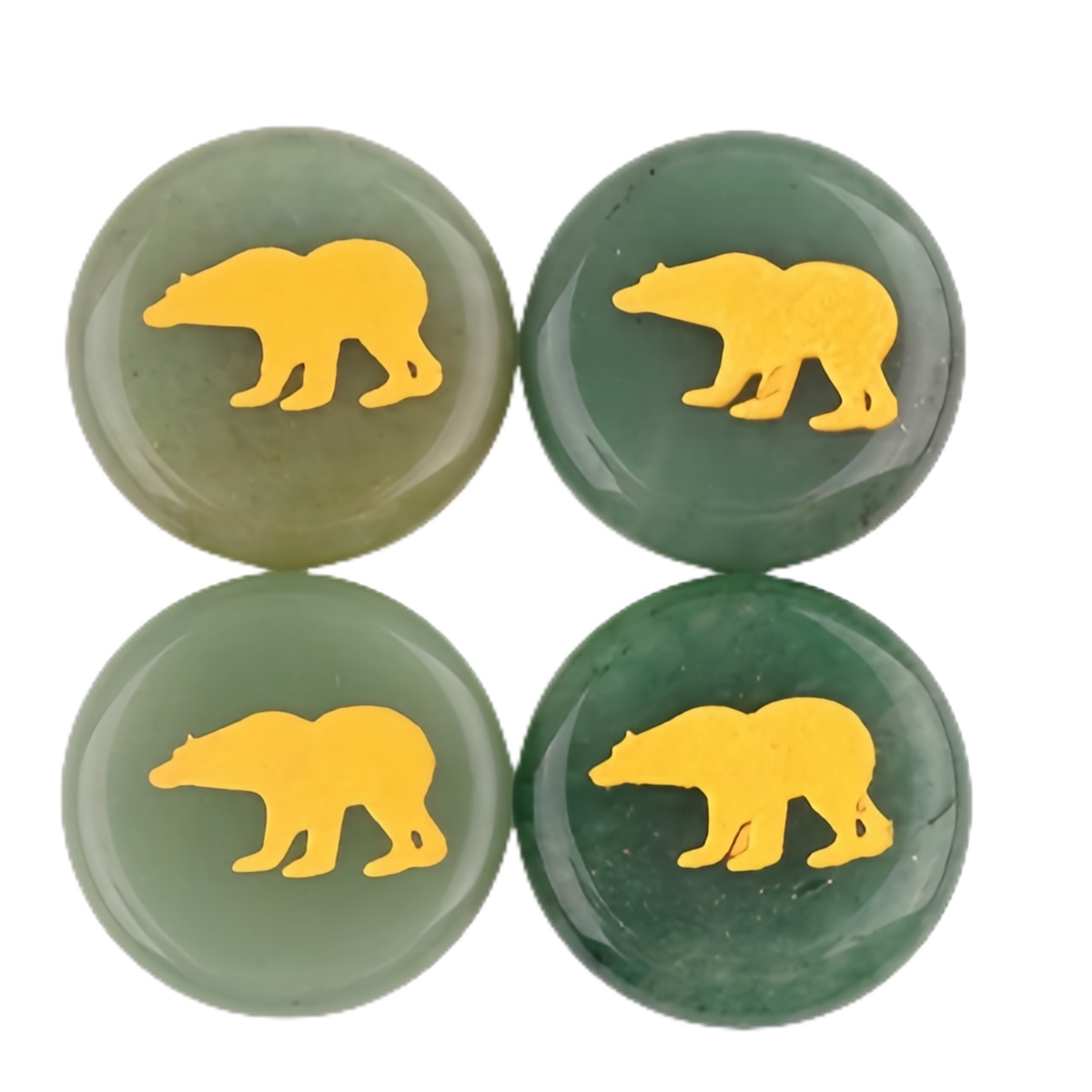 Gemstone 25MM Circular Disc Ornament Handmade Craved Pattern-AIM For Home Decor