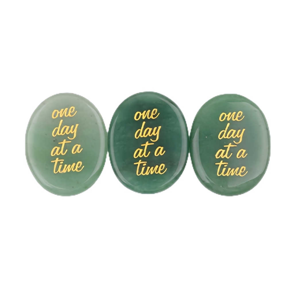 "one day at a time" Thumb Worry Stone for Anxiety Stress Relief Meditation Home Decor