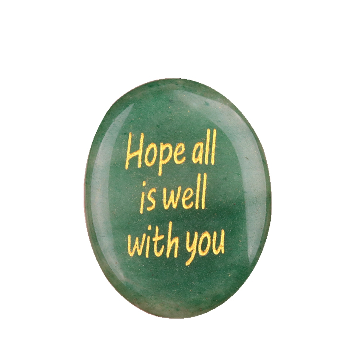"Hope all is well with you" Thumb Worry Stone for Anxiety Stress Relief Meditation Home Decor