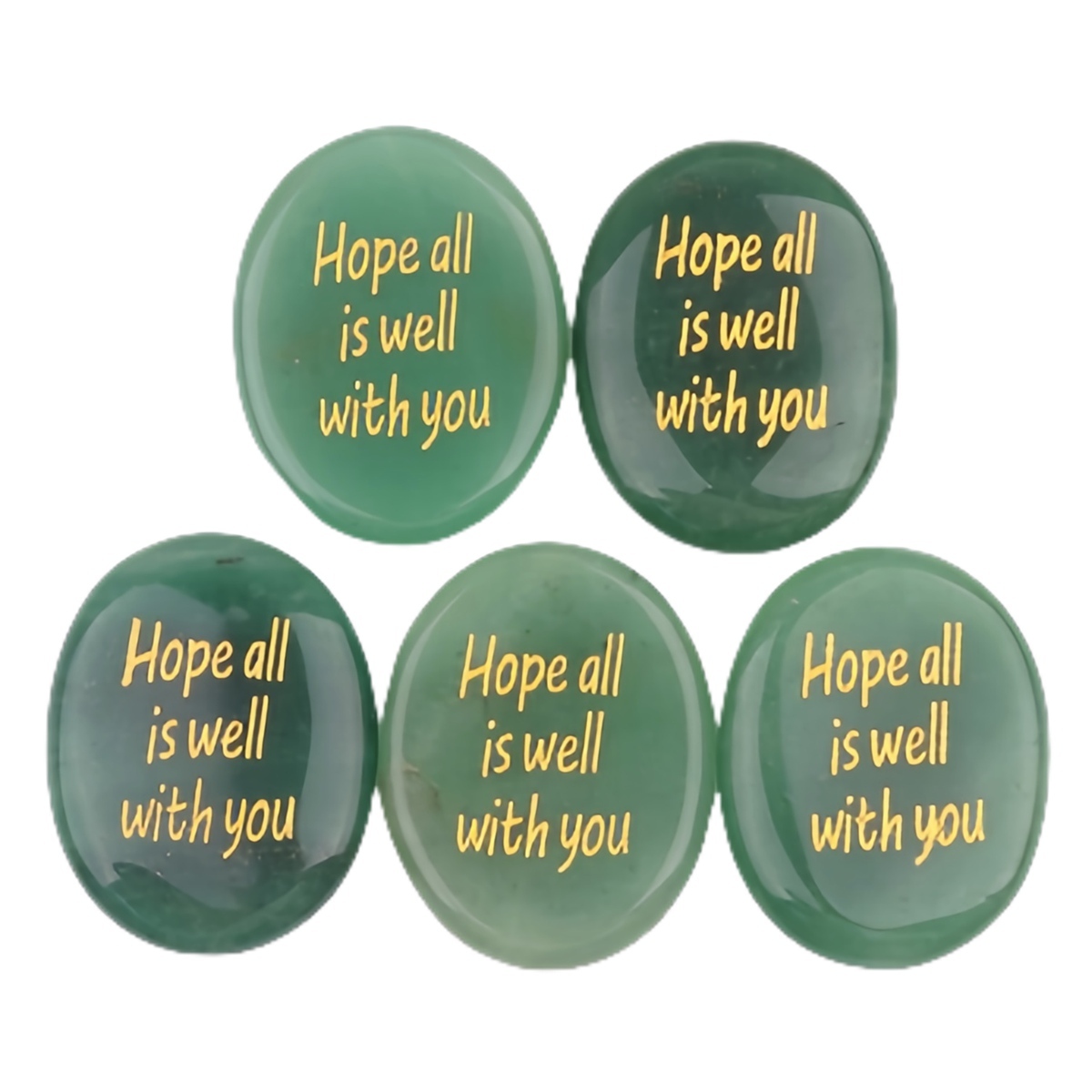 "Hope all is well with you" Thumb Worry Stone for Anxiety Stress Relief Meditation Home Decor