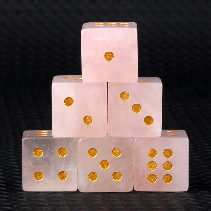 Hand Carved 16mm Gemstone Dices for Game Royal Play SP1099G Natural Stone Crystal Cube Beads