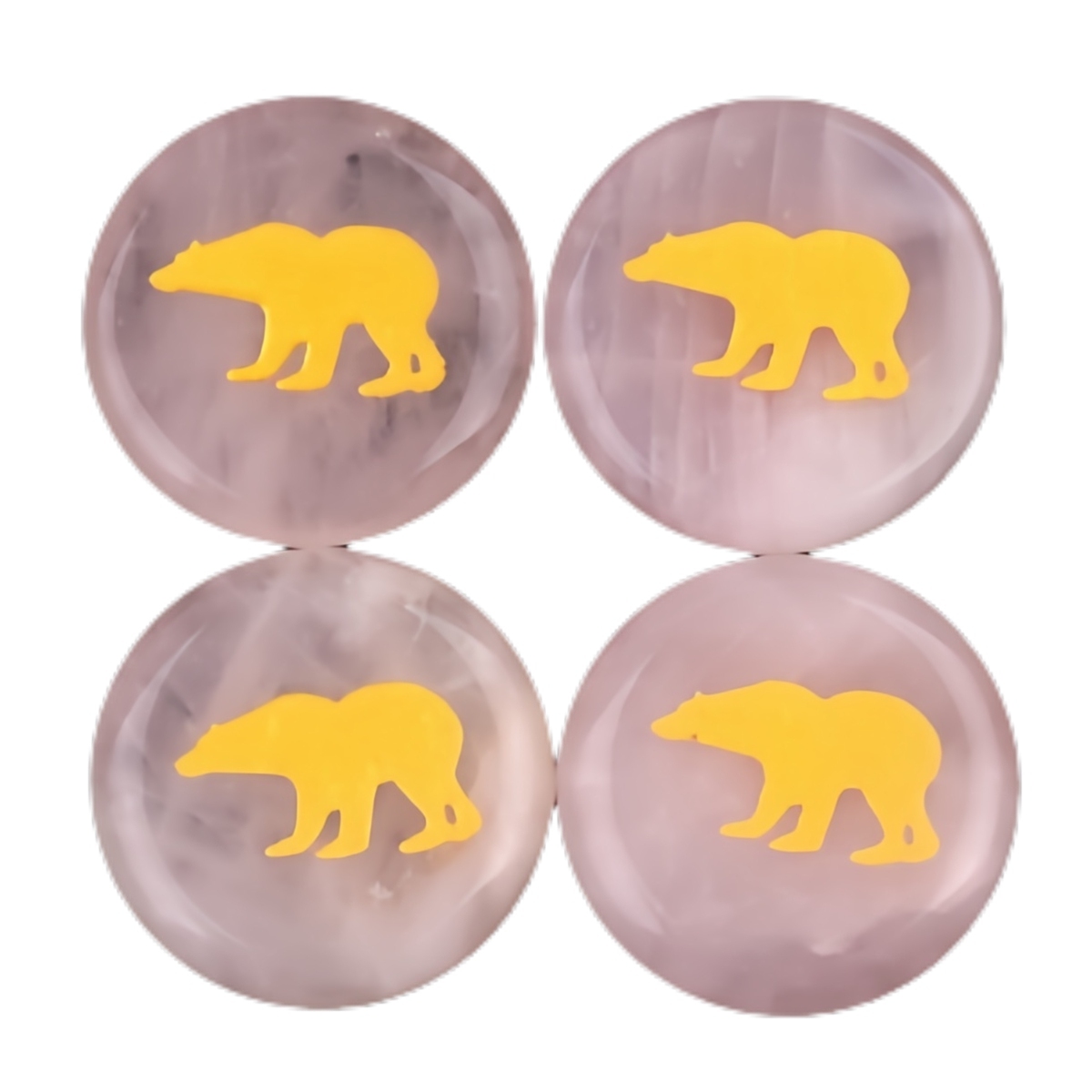 Gemstone 25MM Circular Disc Ornament Handmade Craved Pattern-AIM For Home Decor