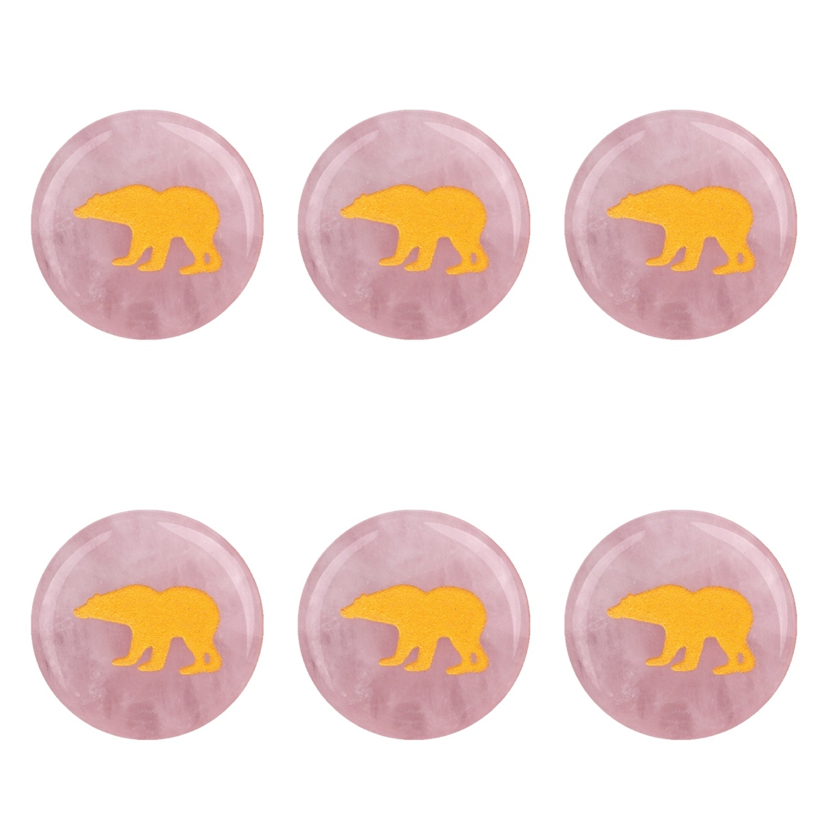 Gemstone 25MM Circular Disc Ornament Handmade Craved Pattern-AIM For Home Decor