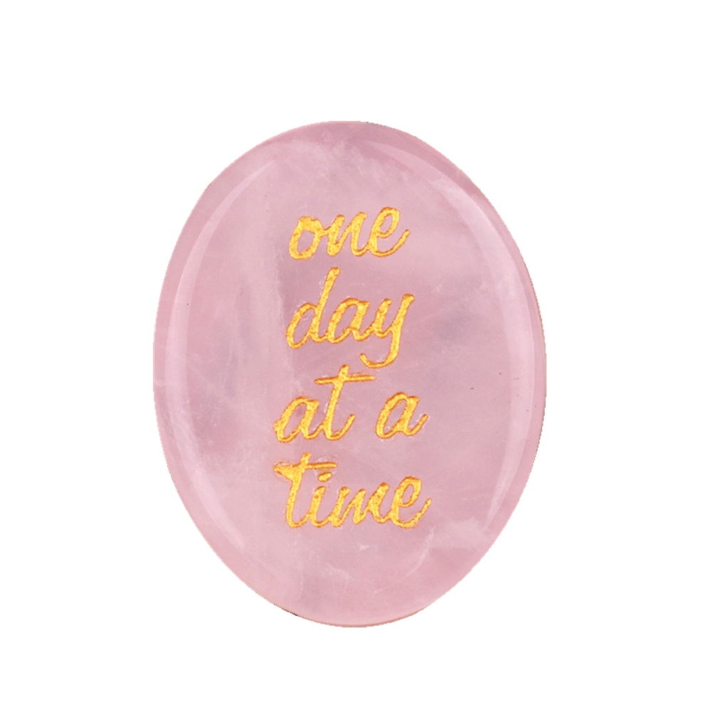 "one day at a time" Thumb Worry Stone for Anxiety Stress Relief Meditation Home Decor