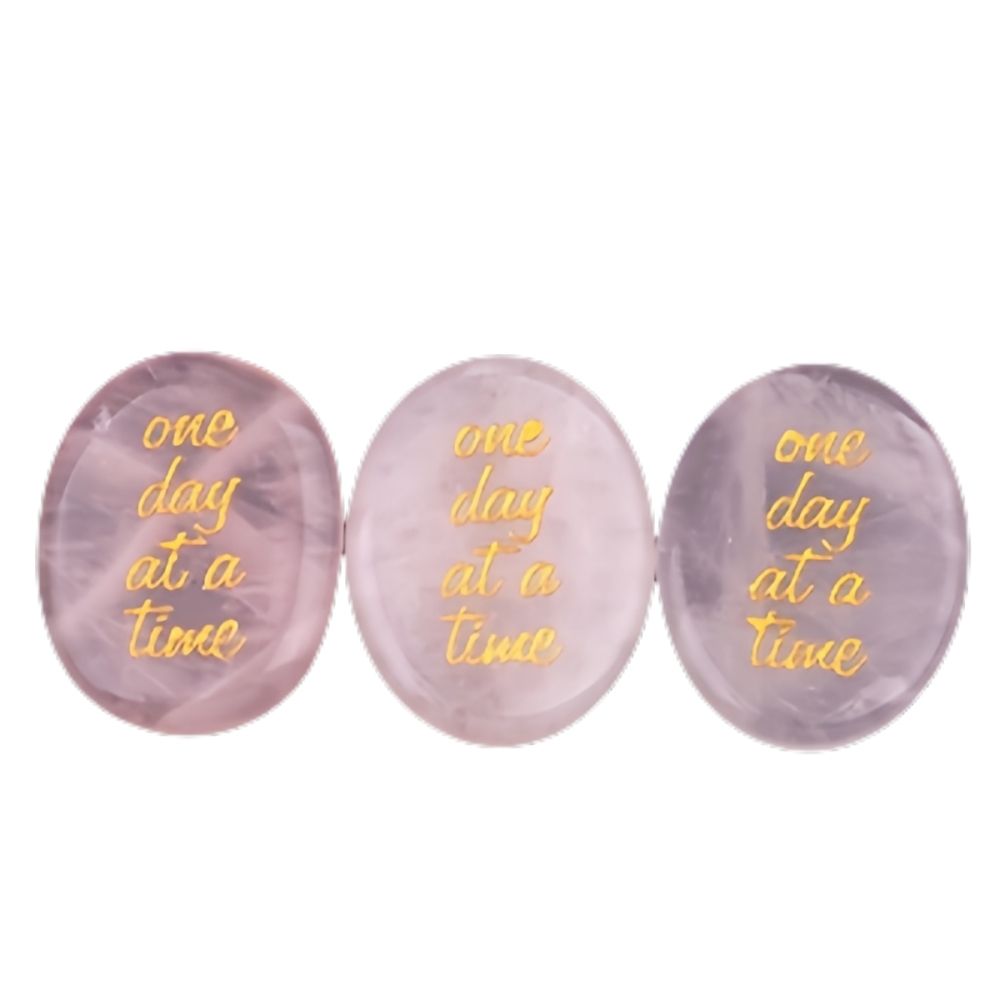 "one day at a time" Thumb Worry Stone for Anxiety Stress Relief Meditation Home Decor