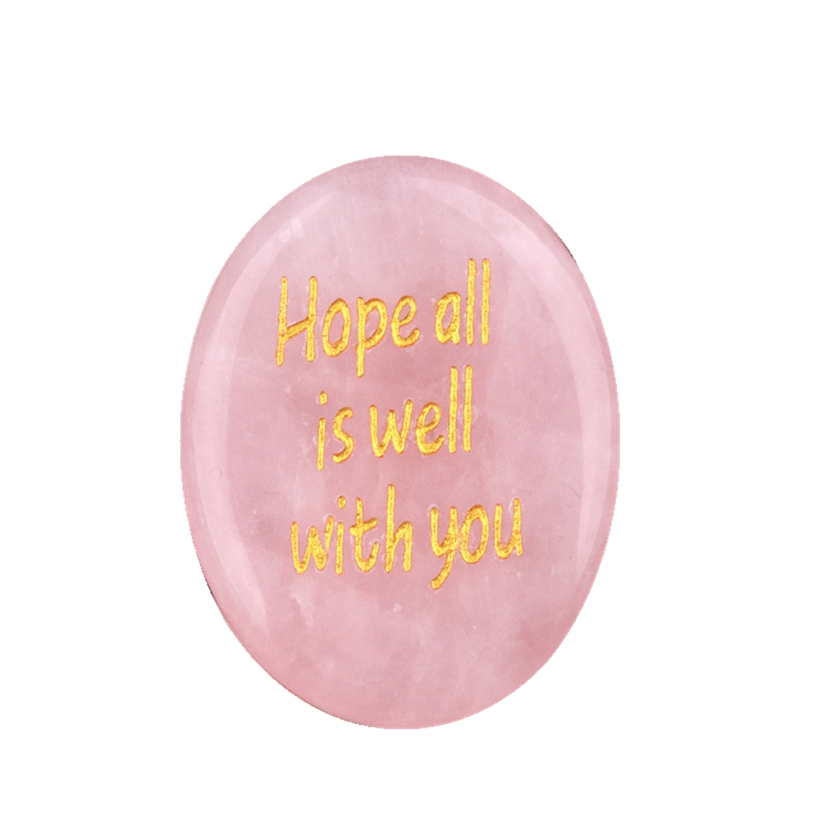 "Hope all is well with you" Thumb Worry Stone for Anxiety Stress Relief Meditation Home Decor
