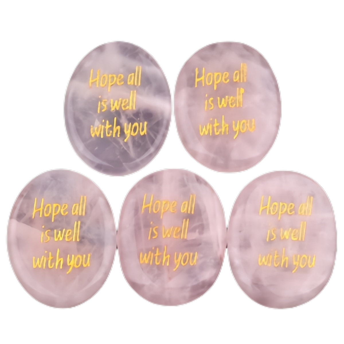 "Hope all is well with you" Thumb Worry Stone for Anxiety Stress Relief Meditation Home Decor