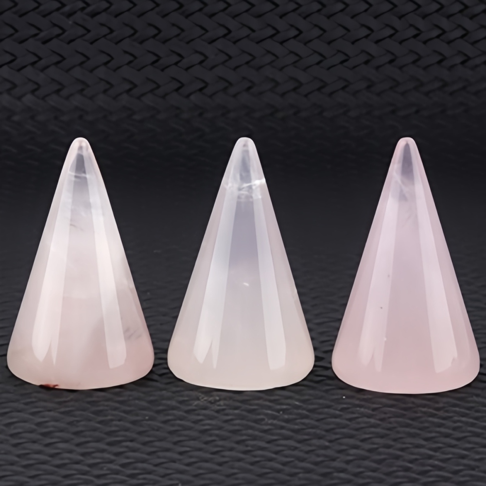 Gemstone Ring Holder Tower (D25X40MM) Stone Jewelry Display Stand Point Cone Decorative Wedding Storage