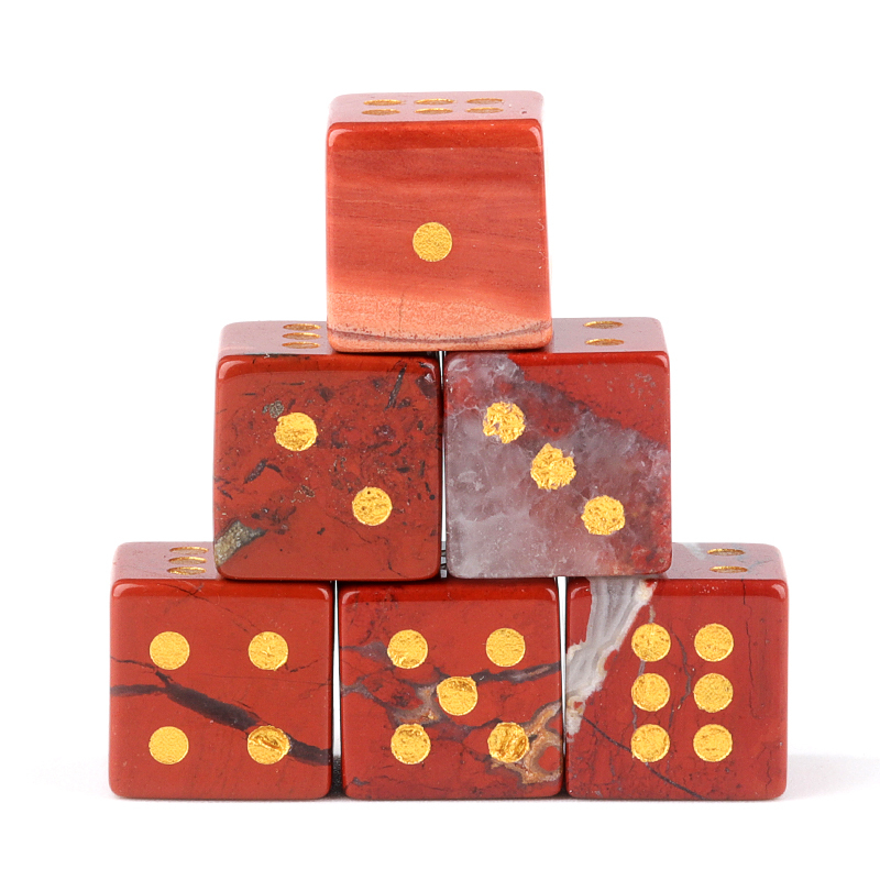 Hand Carved 16mm Gemstone Dices for Game Royal Play SP1099G Natural Stone Crystal Cube Beads