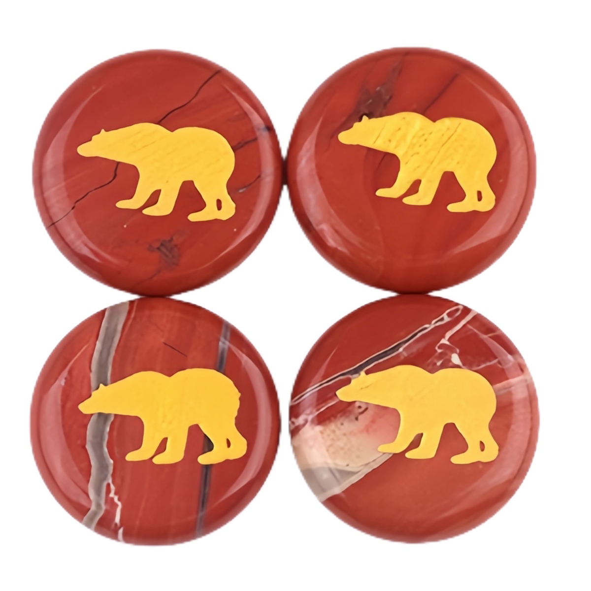 Gemstone 25MM Circular Disc Ornament Handmade Craved Pattern-AIM For Home Decor