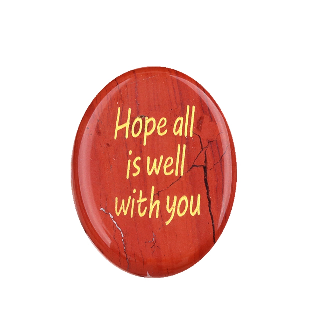 "Hope all is well with you" Thumb Worry Stone for Anxiety Stress Relief Meditation Home Decor