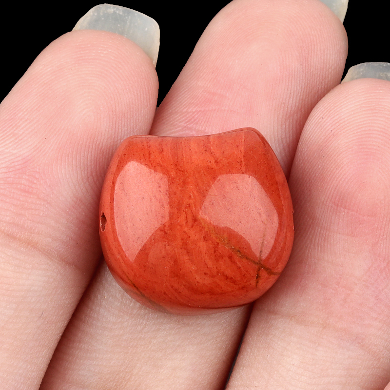 16MM Cat Head (No Face) Stone Beads Drilled 1.5MM Side Hole For DIY Making Jewelry