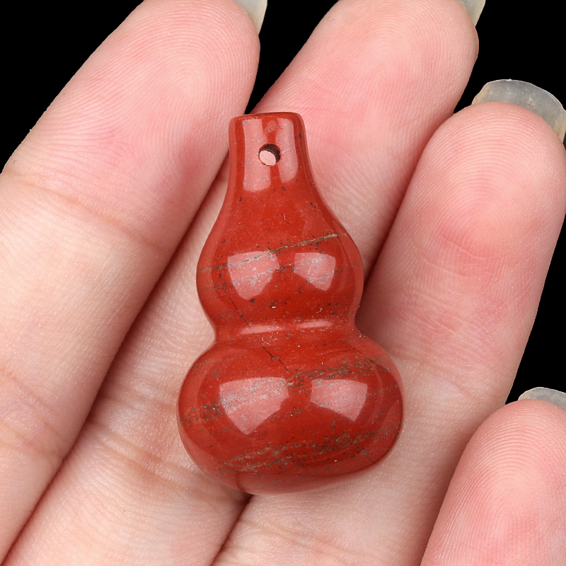 18x30MM Handmade Carved Mini Gourd Stone Pendant for Making Jewelry