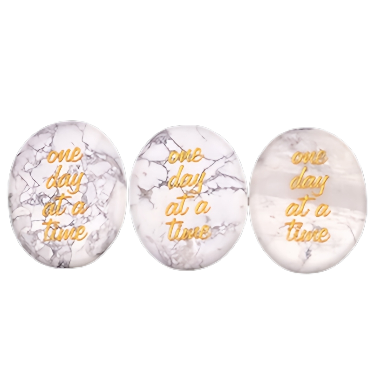 "one day at a time" Thumb Worry Stone for Anxiety Stress Relief Meditation Home Decor
