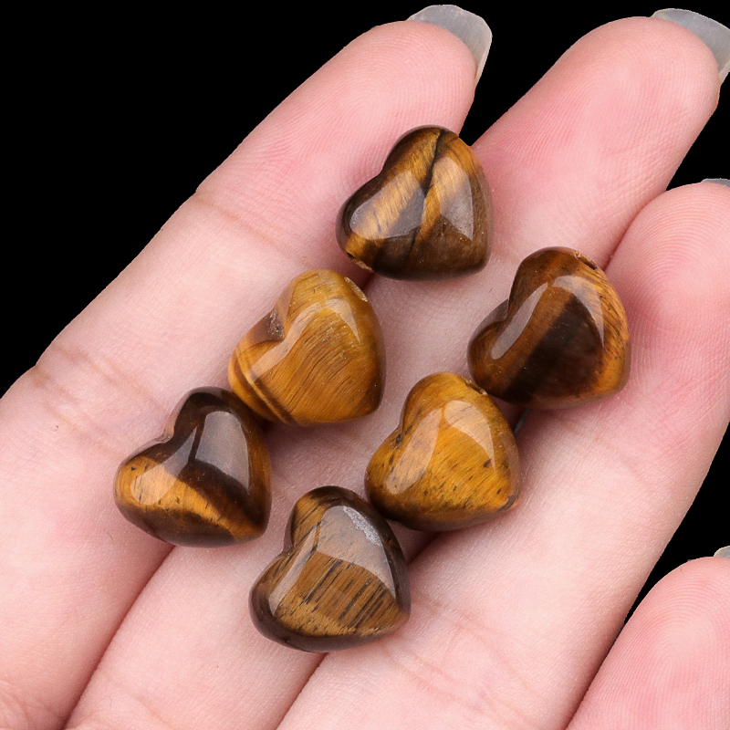 12MM Gemstone Heart  Drilled 2MM Side Hole for Making Jewelry