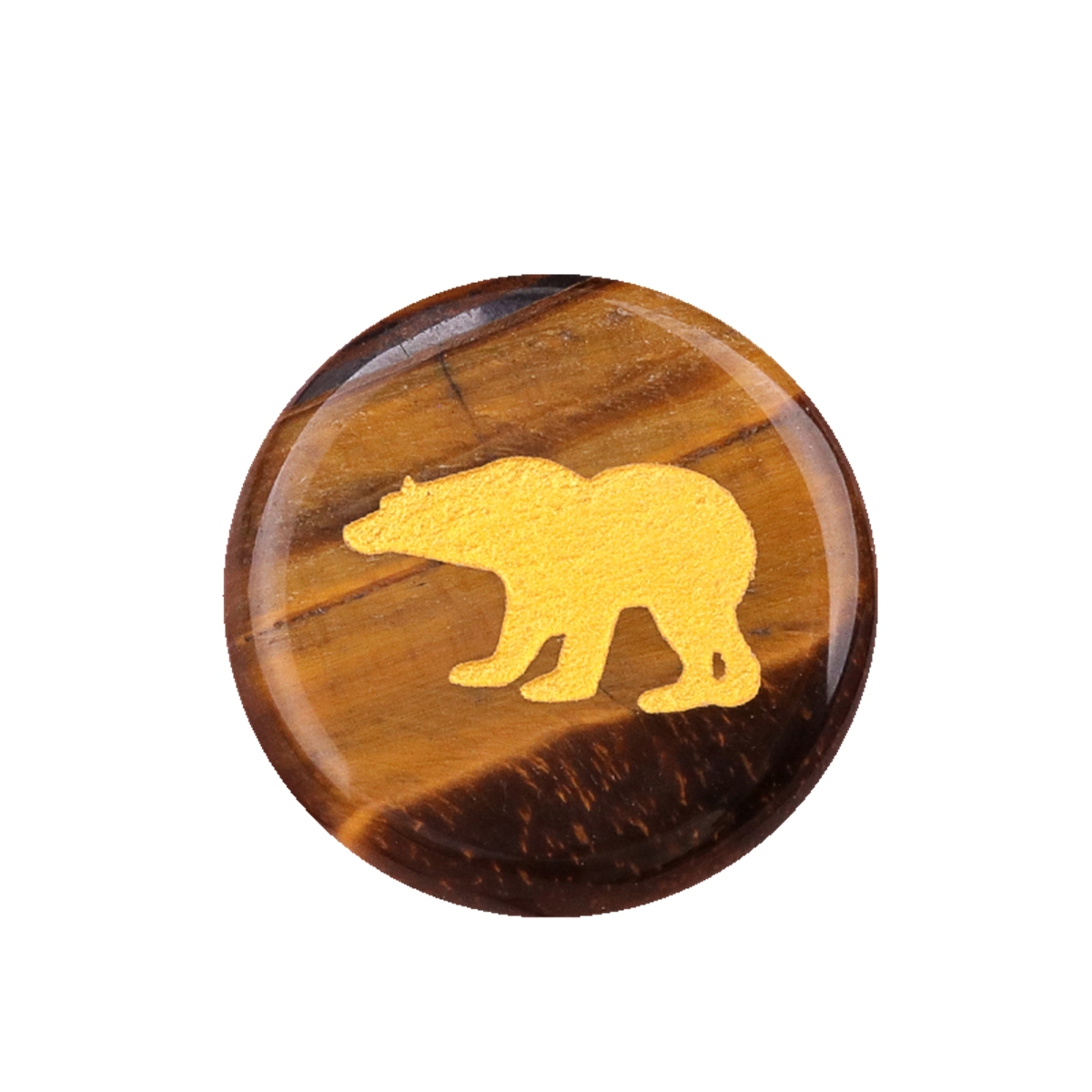Gemstone 25MM Circular Disc Ornament Handmade Craved Pattern-AIM For Home Decor