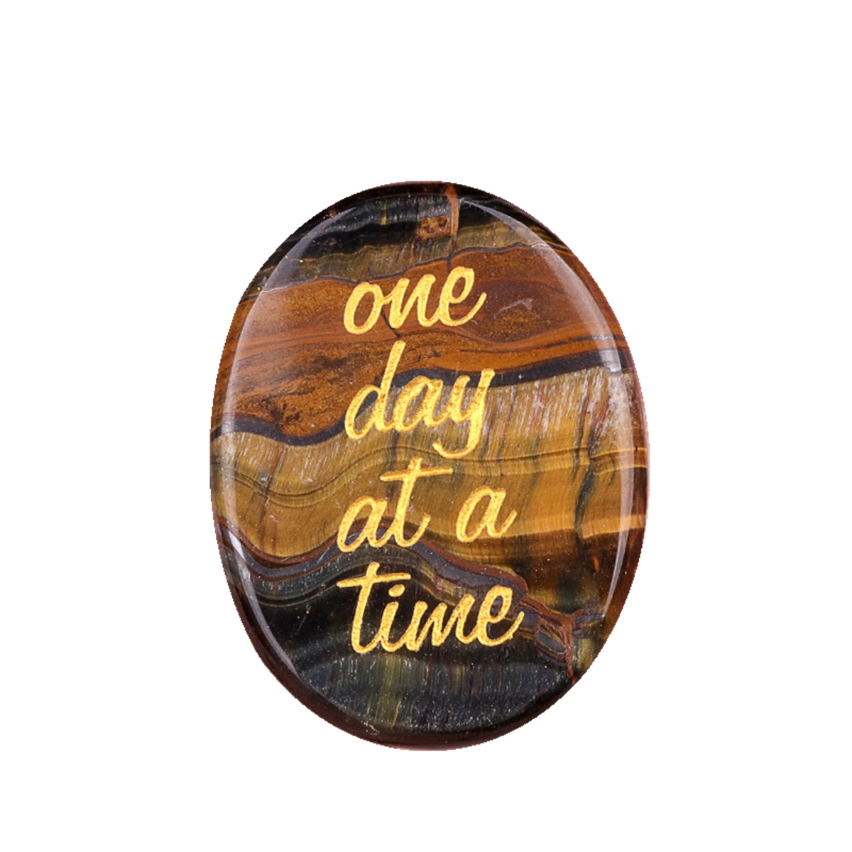 "one day at a time" Thumb Worry Stone for Anxiety Stress Relief Meditation Home Decor