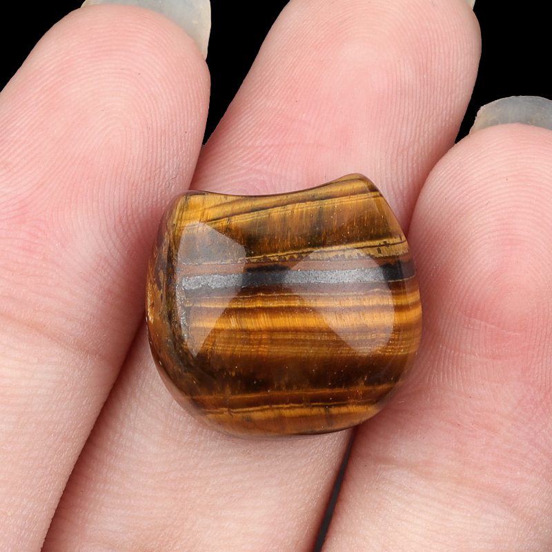 16MM Cat Head (No Face) Stone Beads Drilled 1.5MM Side Hole For DIY Making Jewelry