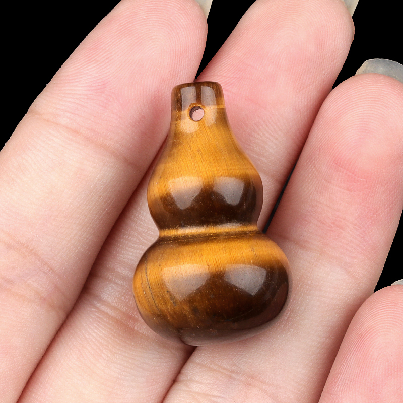 18x30MM Handmade Carved Mini Gourd Stone Pendant for Making Jewelry