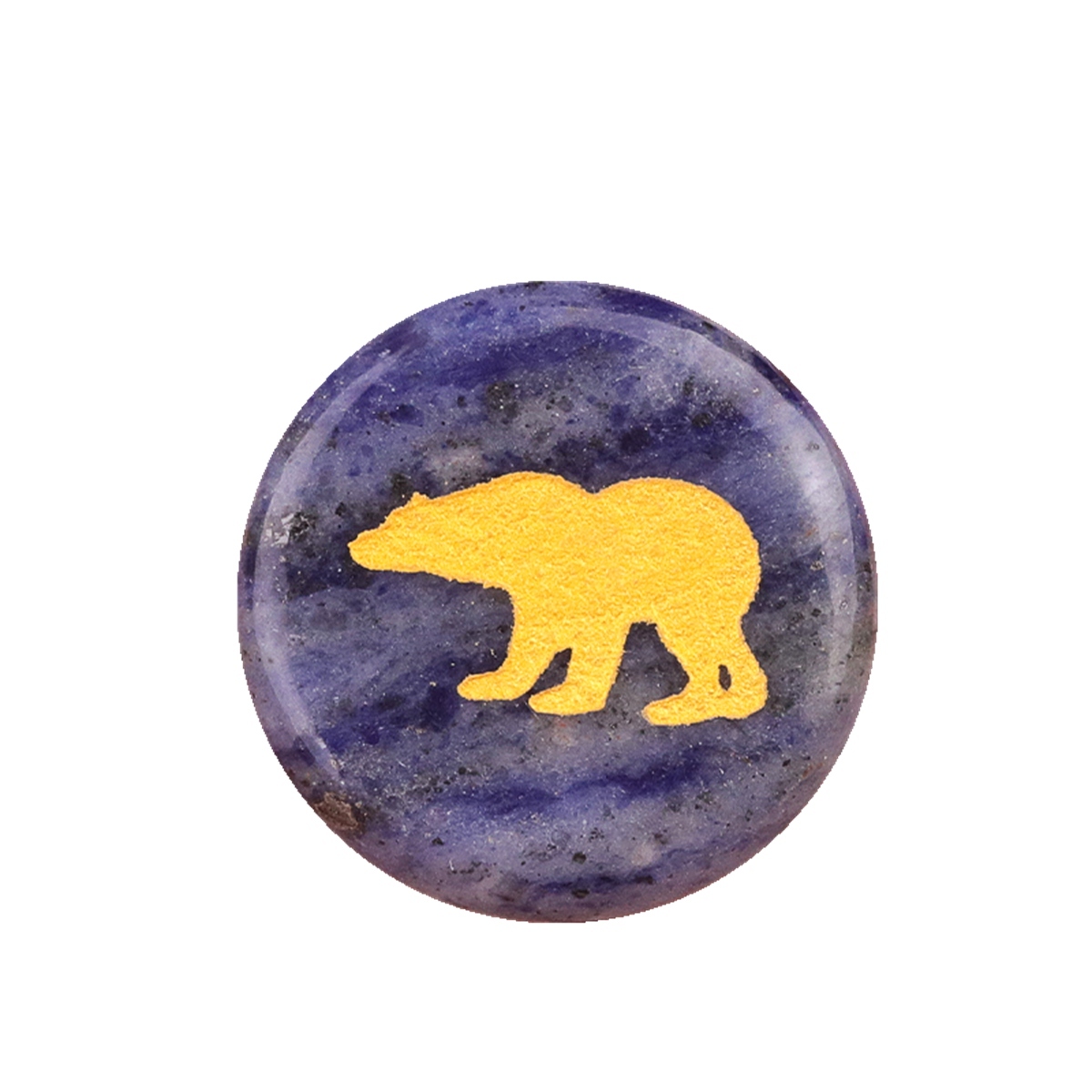 Gemstone 25MM Circular Disc Ornament Handmade Craved Pattern-AIM For Home Decor