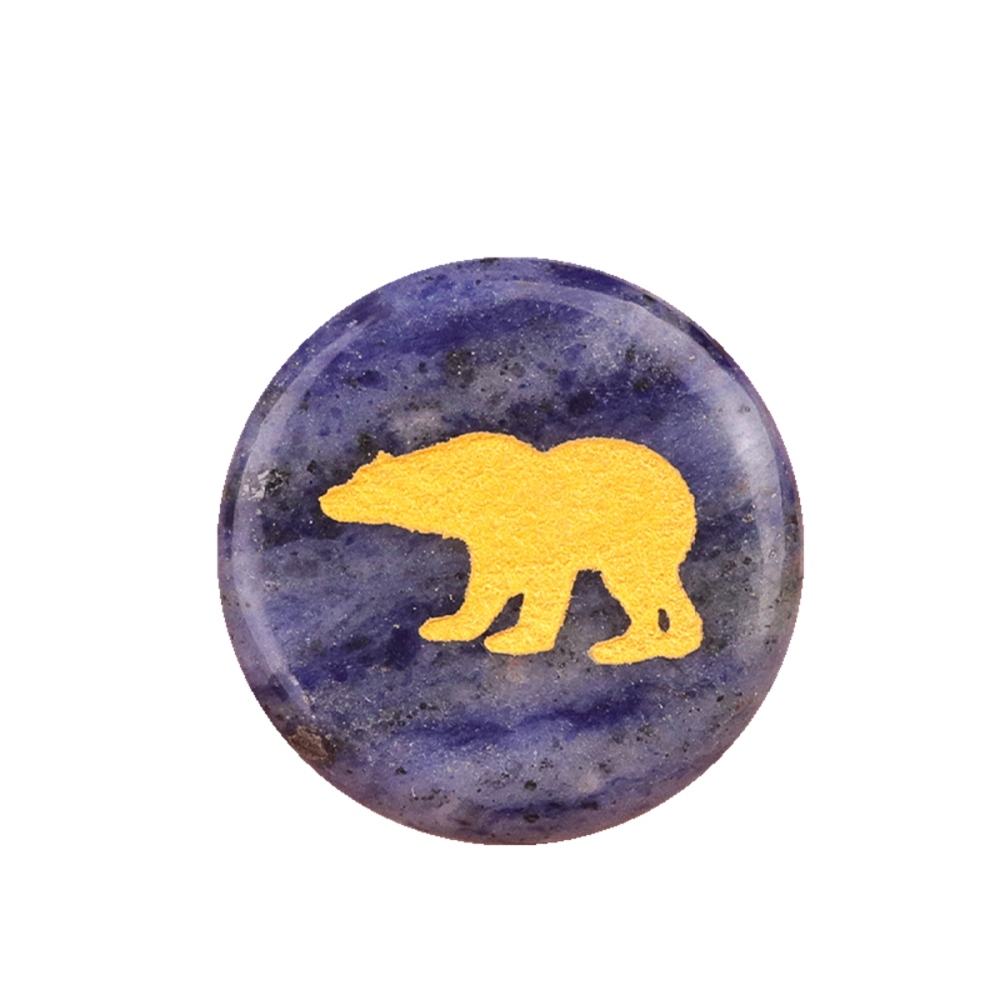 Gemstone 25MM Circular Disc Ornament Handmade Craved Pattern-AIM For Home Decor