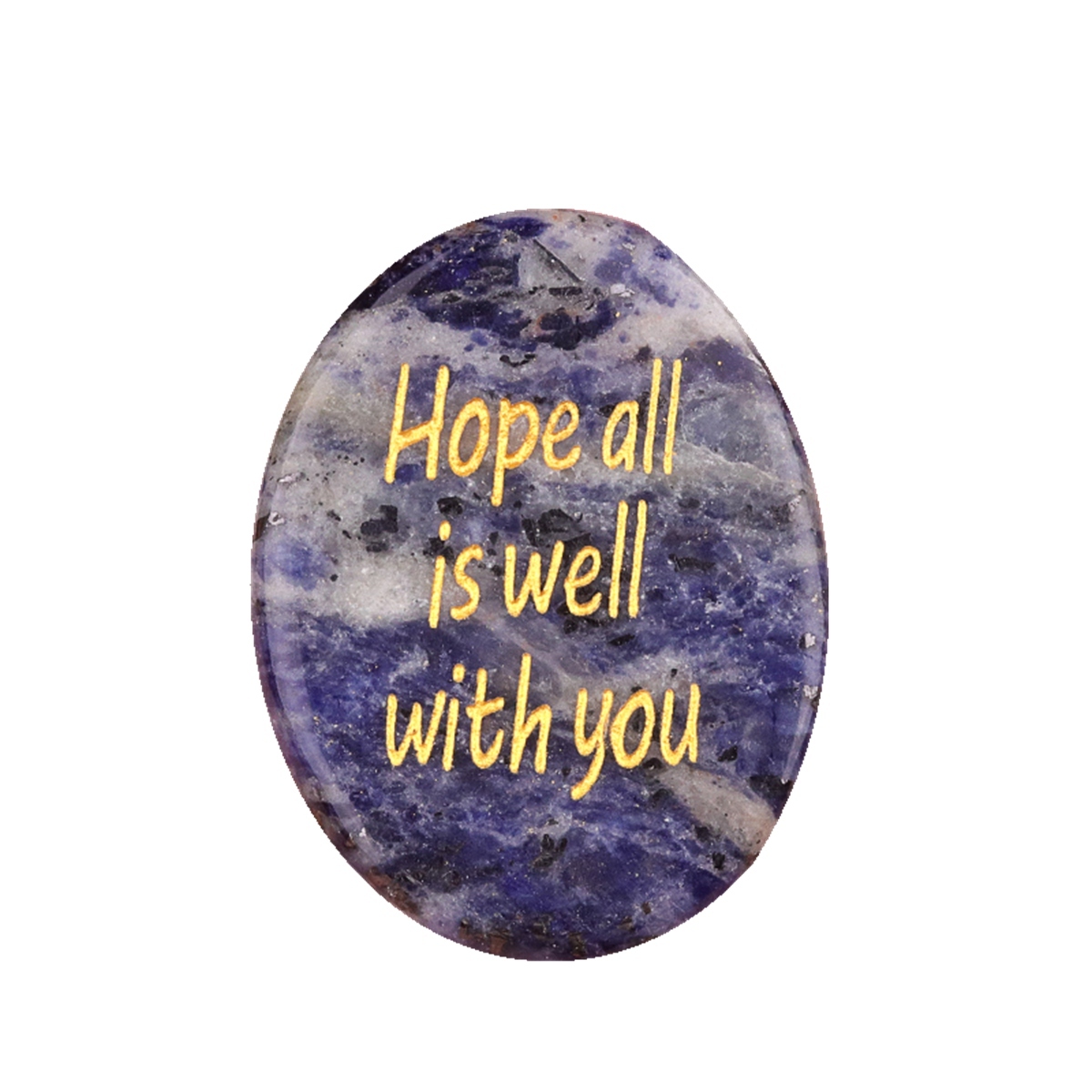 "Hope all is well with you" Thumb Worry Stone for Anxiety Stress Relief Meditation Home Decor