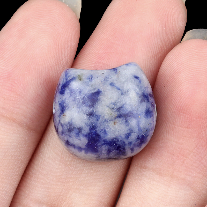 16MM Cat Head (No Face) Stone Beads Drilled 1.5MM Side Hole For DIY Making Jewelry