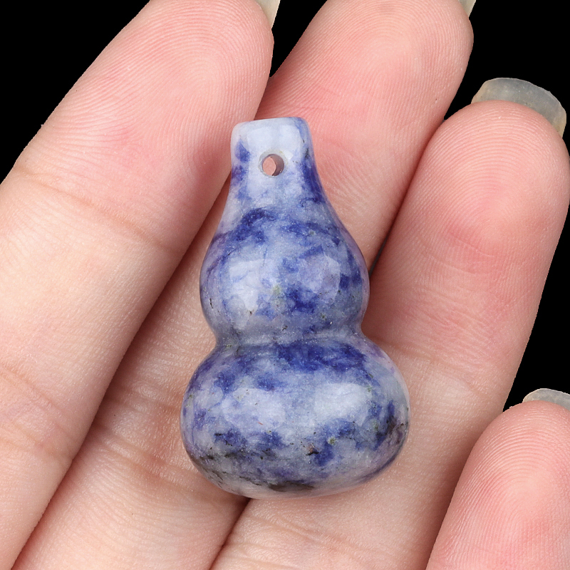 18x30MM Handmade Carved Mini Gourd Stone Pendant for Making Jewelry