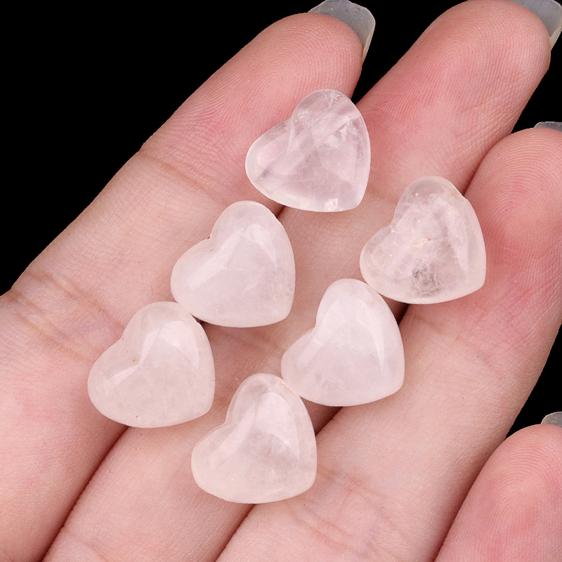 12MM Gemstone Heart  Drilled 2MM Side Hole for Making Jewelry