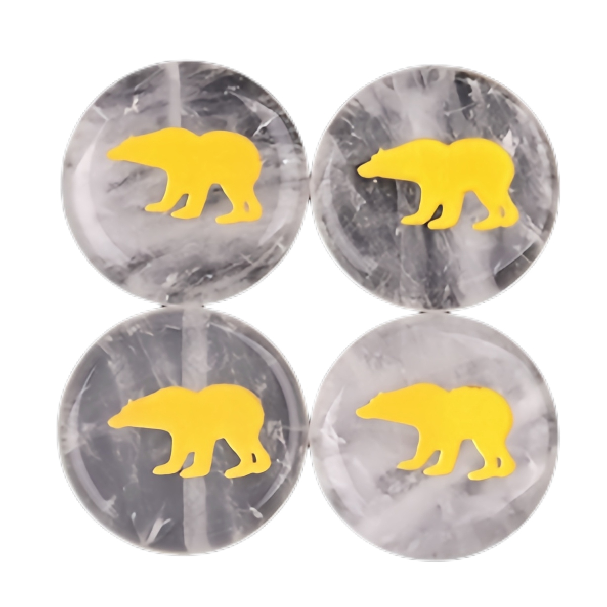 Gemstone 25MM Circular Disc Ornament Handmade Craved Pattern-AIM For Home Decor