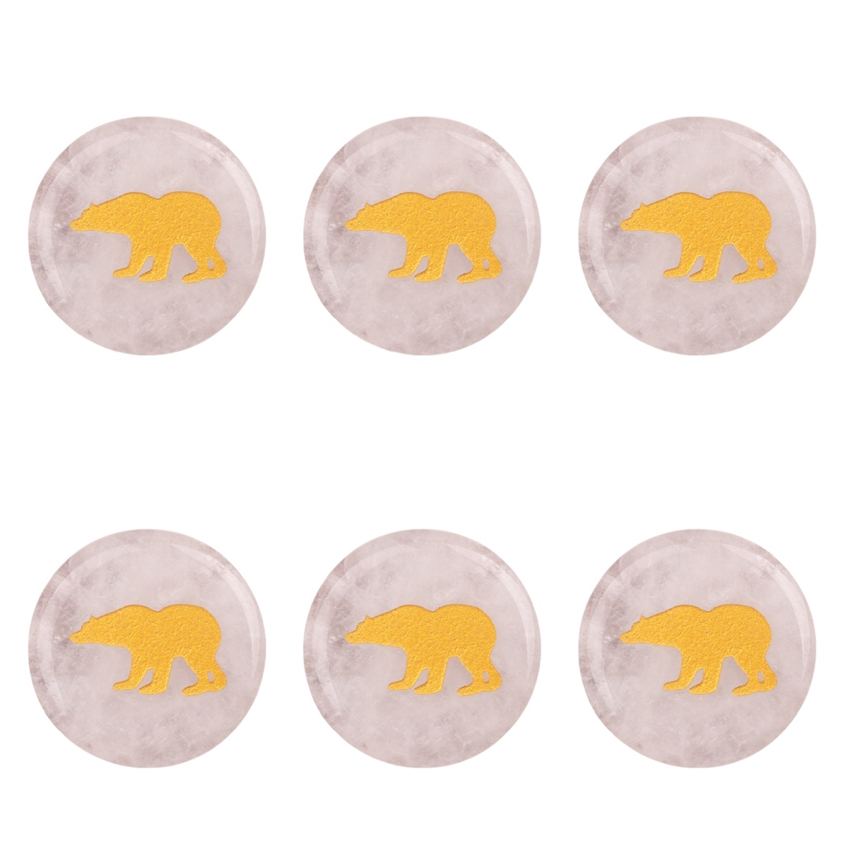 Gemstone 25MM Circular Disc Ornament Handmade Craved Pattern-AIM For Home Decor