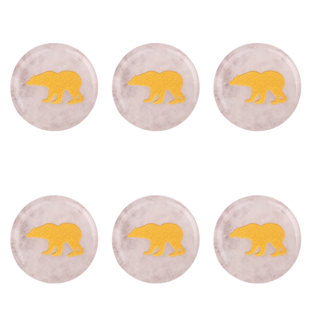 Gemstone 25MM Circular Disc Ornament Handmade Craved Pattern-AIM For Home Decor