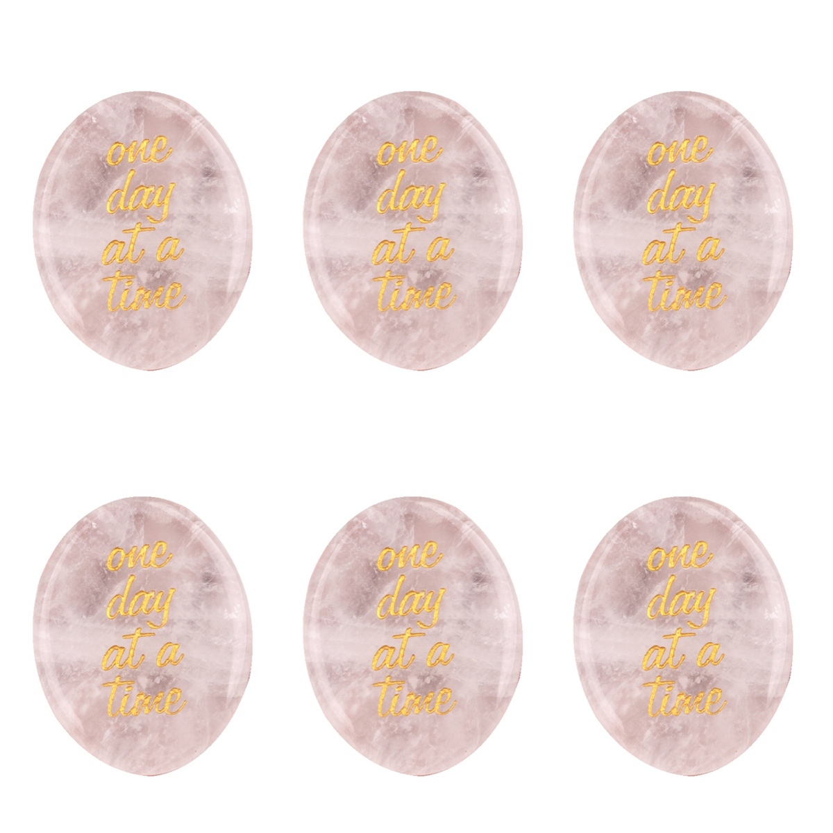"one day at a time" Thumb Worry Stone for Anxiety Stress Relief Meditation Home Decor