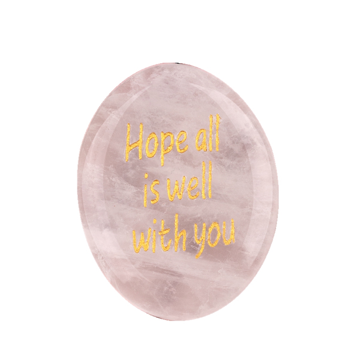 "Hope all is well with you" Thumb Worry Stone for Anxiety Stress Relief Meditation Home Decor