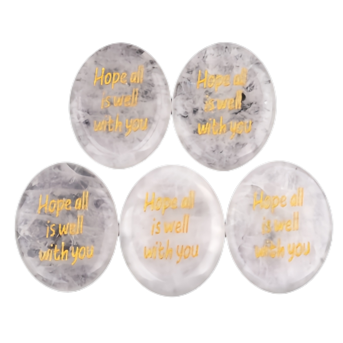"Hope all is well with you" Thumb Worry Stone for Anxiety Stress Relief Meditation Home Decor