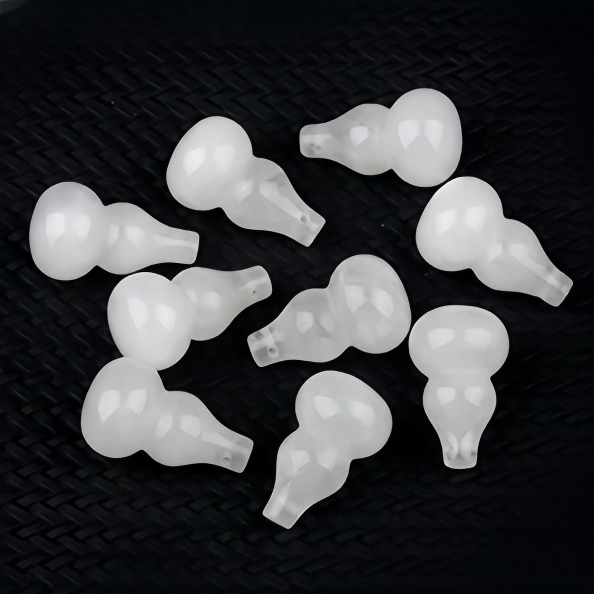 18x30MM Handmade Carved Mini Gourd Stone Pendant for Making Jewelry