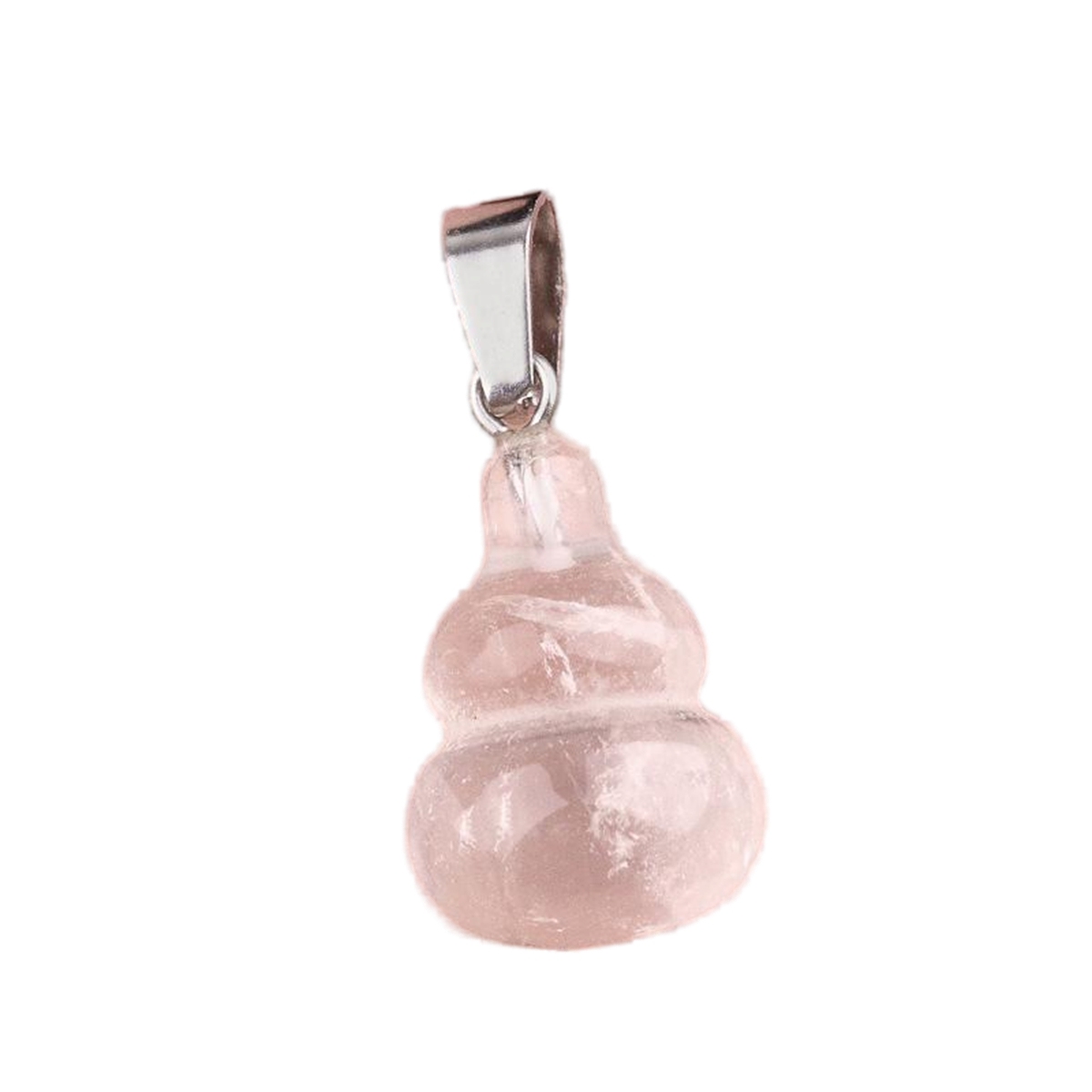 18x30MM Handmade Carved Mini Gourd Stone Pendant for Making Jewelry Silver Clasp