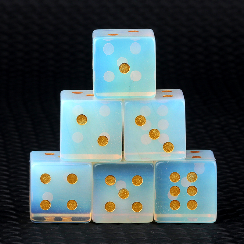 Hand Carved 16mm Gemstone Dices for Game Royal Play SP1099G Natural Stone Crystal Cube Beads