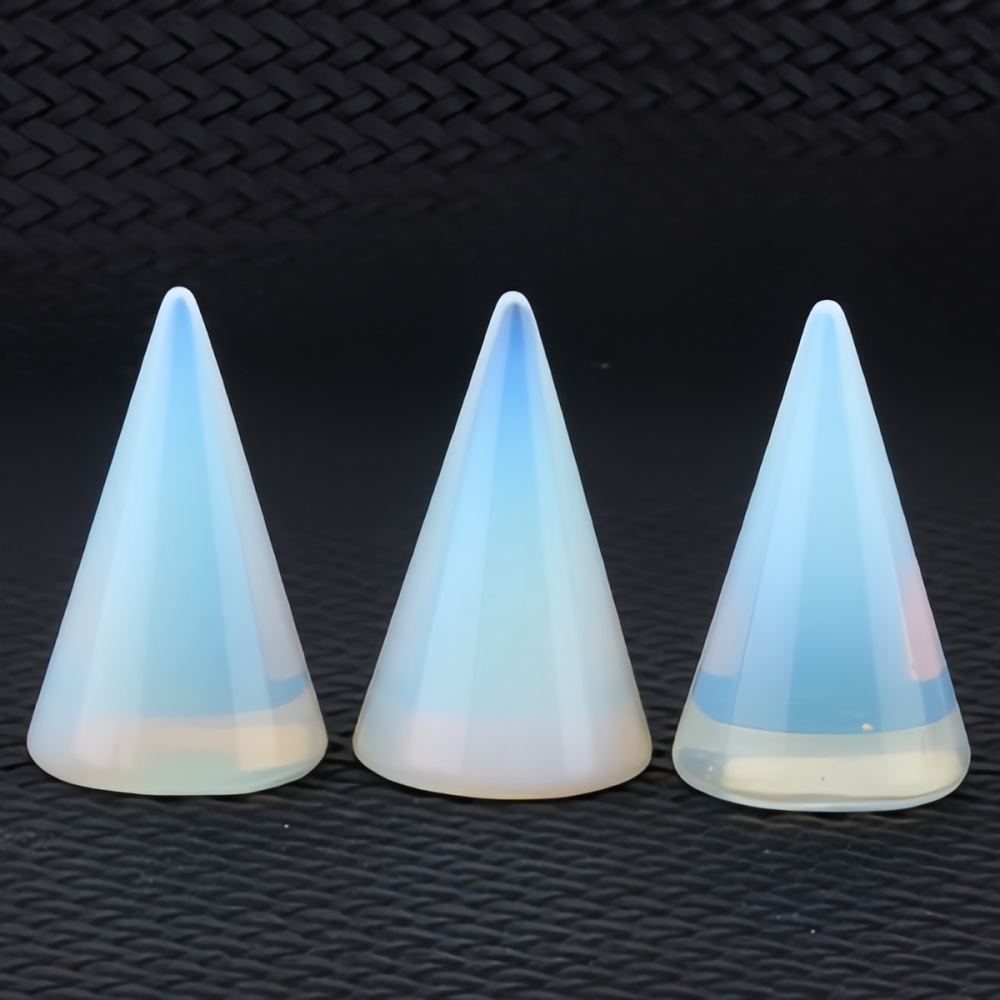Gemstone Ring Holder Tower (D25X40MM) Stone Jewelry Display Stand Point Cone Decorative Wedding Storage