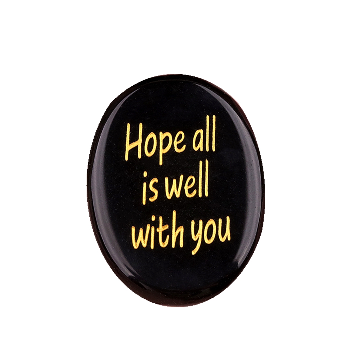 "Hope all is well with you" Thumb Worry Stone for Anxiety Stress Relief Meditation Home Decor