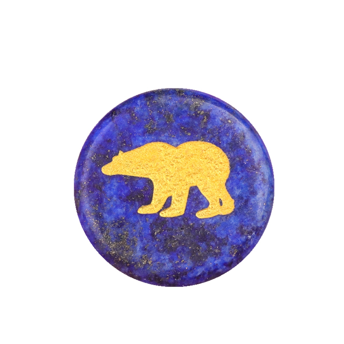 Gemstone 25MM Circular Disc Ornament Handmade Craved Pattern-AIM For Home Decor