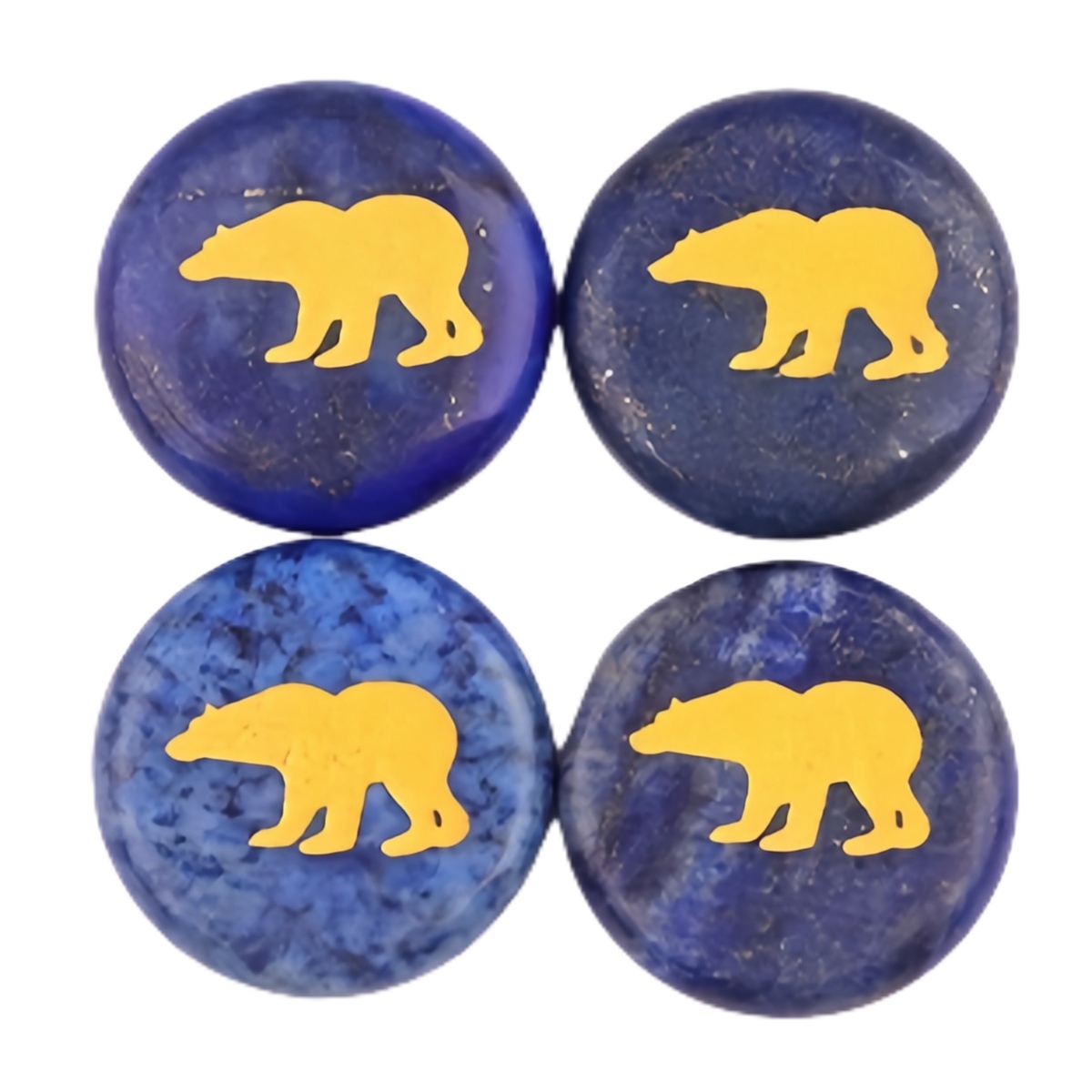 Gemstone 25MM Circular Disc Ornament Handmade Craved Pattern-AIM For Home Decor