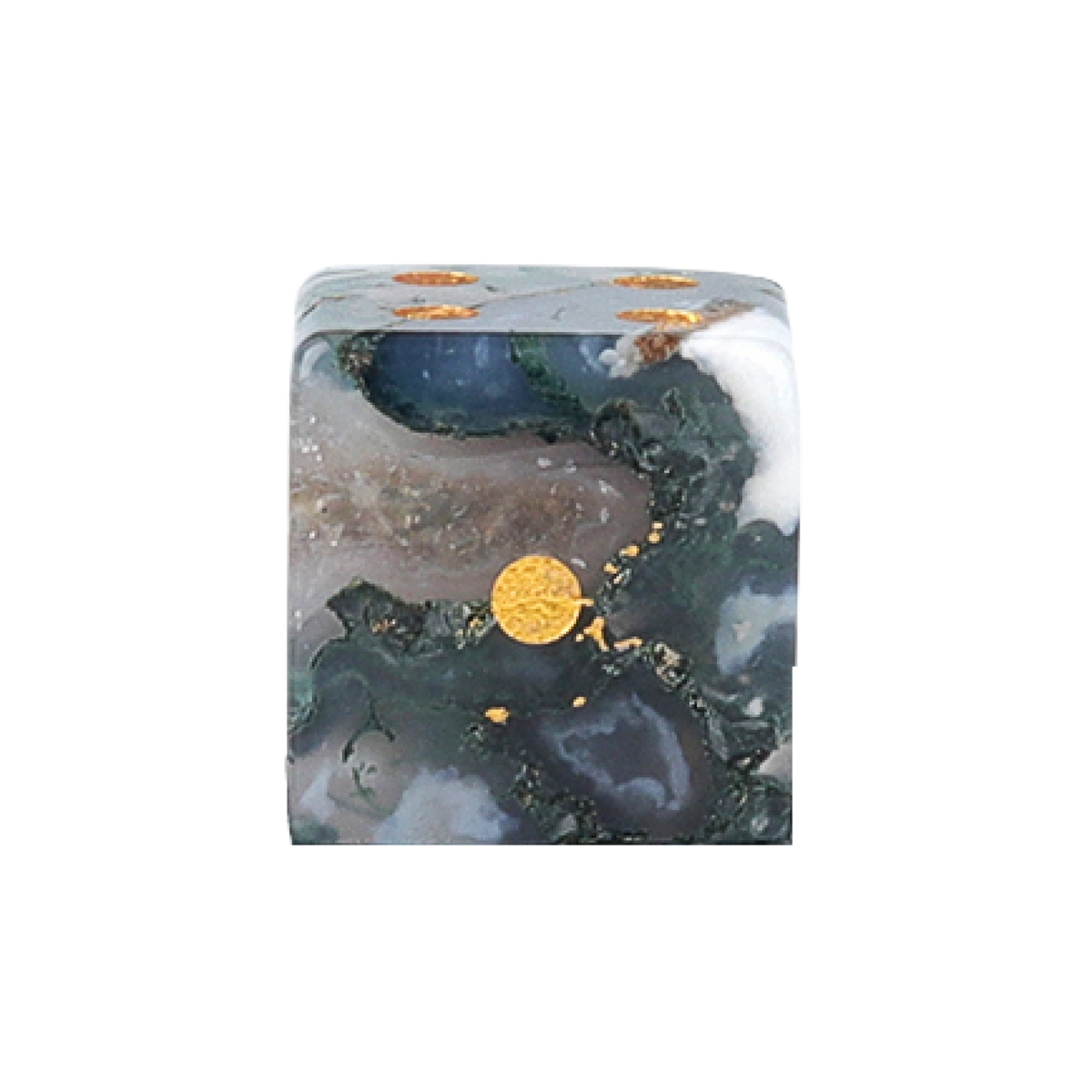 Hand Carved 16mm Gemstone Dices for Game Royal Play SP1099G Natural Stone Crystal Cube Beads