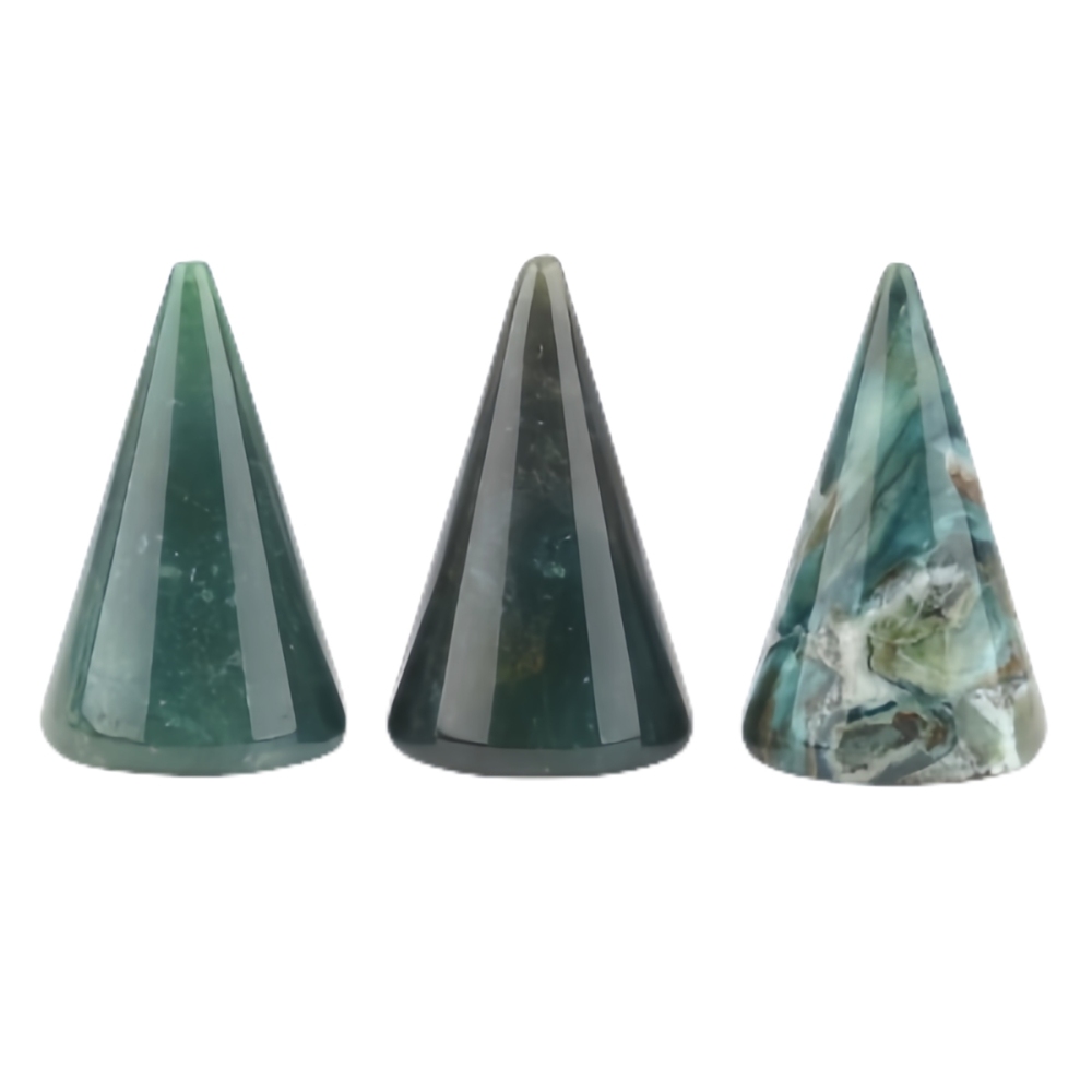 Gemstone Ring Holder Tower (D25X40MM) Stone Jewelry Display Stand Point Cone Decorative Wedding Storage