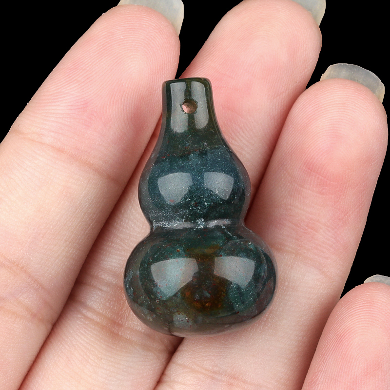 18x30MM Handmade Carved Mini Gourd Stone Pendant for Making Jewelry