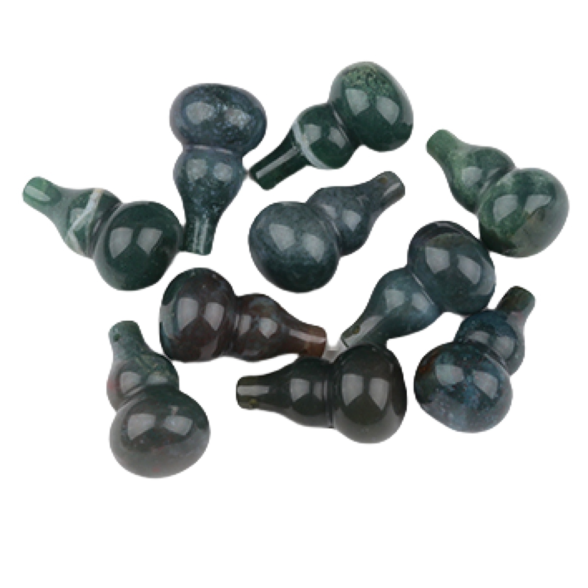 18x30MM Handmade Carved Mini Gourd Stone Pendant for Making Jewelry