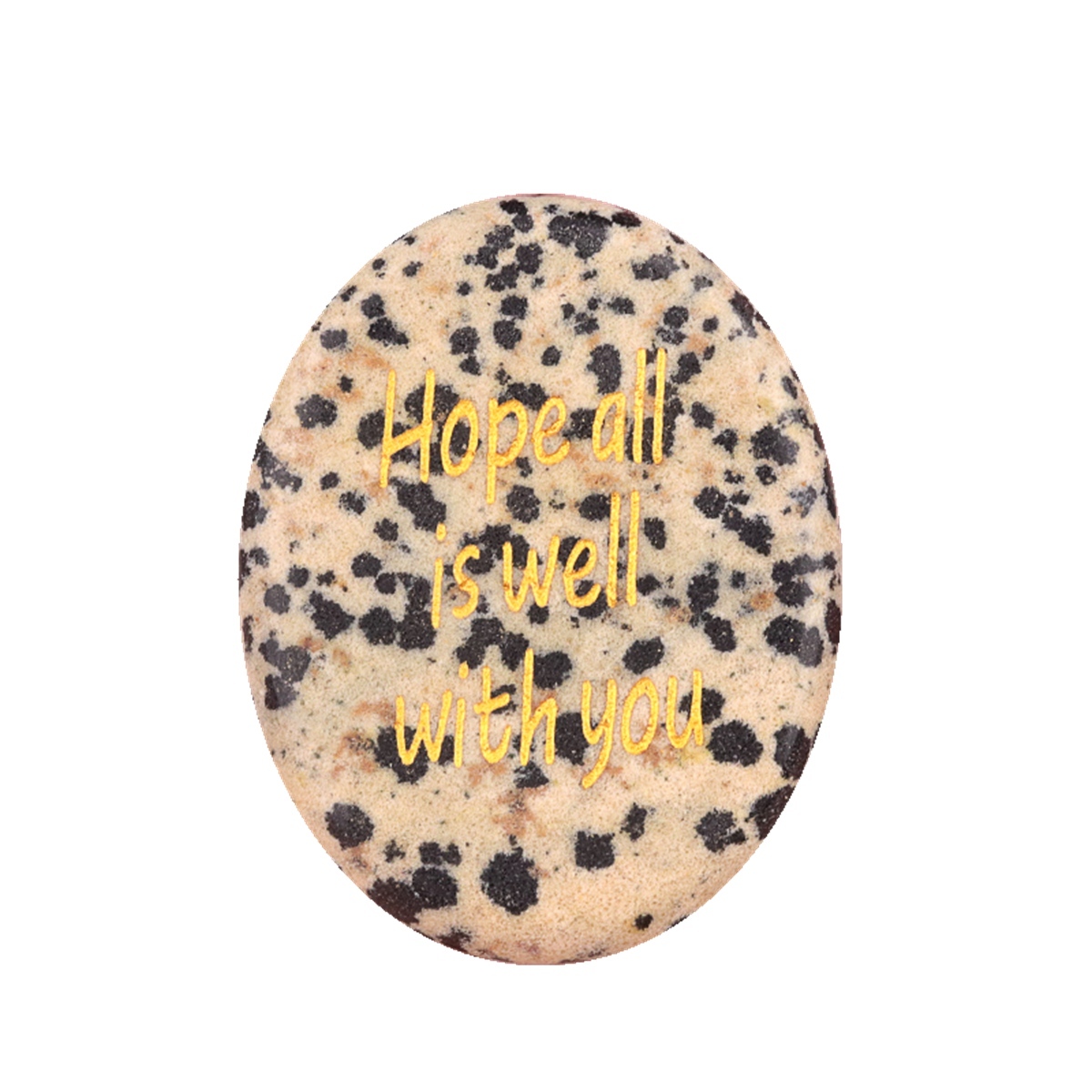"Hope all is well with you" Thumb Worry Stone for Anxiety Stress Relief Meditation Home Decor
